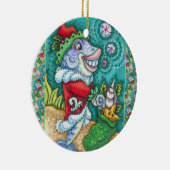 SANTA CLAUS FISH TALES, STARFISH, BAG VAN SEASHELL KERAMISCH ORNAMENT (Rechts)