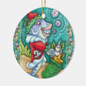 SANTA CLAUS FISH TALES, STARFISH, BAG VAN SEASHELL KERAMISCH ORNAMENT (Links)
