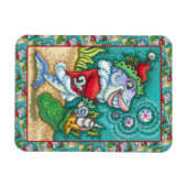 SANTA CLAUS FISH TALES, STARFISH, BAG VAN SEASHELL MAGNEET (Horizontaal)