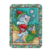 SANTA CLAUS FISH TALES, STARFISH, BAG VAN SEASHELL MAGNEET (Verticaal)