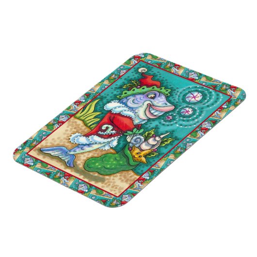 SANTA CLAUS FISH TALES, STARFISH, BAG VAN SEASHELL MAGNEET (Linkerzijde)