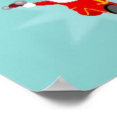 Santa Claus fitnessoefeningen Poster (Hoek)