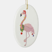 santa claus flamingo keramisch ornament (Rechts)
