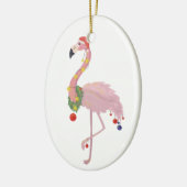 santa claus flamingo keramisch ornament (Links)
