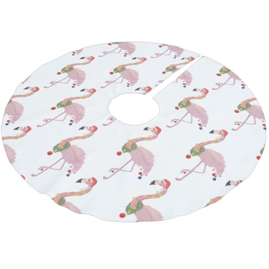 santa claus flamingo kerstboom rok (Gekanteld)