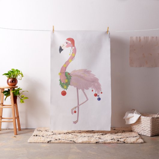 santa claus flamingo stof (Voorbeeld)