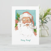 Santa Claus Flat Wenskaart Bedankkaart (Staand voorkant)