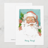 Santa Claus Flat Wenskaart Bedankkaart (Voorkant / Achterkant)