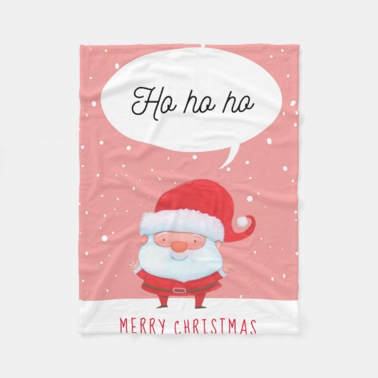 Santa Claus Fleece Blanket, droomachtig achildstor (Voorkant)