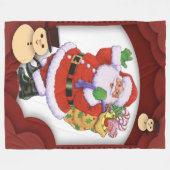Santa Claus Fleece Deken (Voorkant (Horizontaal))