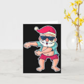Santa Claus Floss Dance Christmas X-mas Gift  Kaart (Gele Bloem)