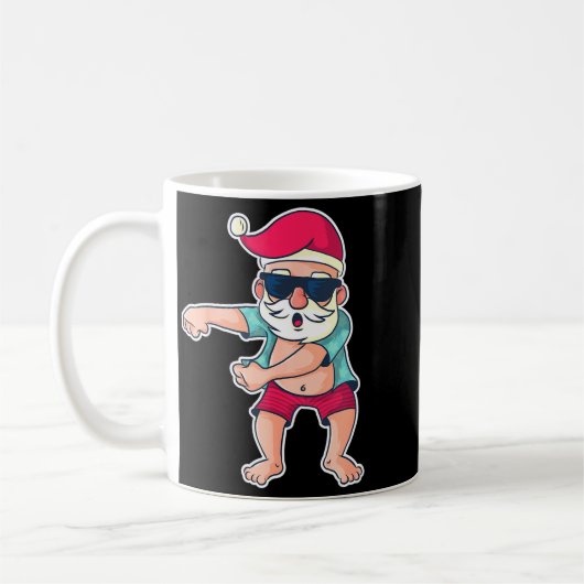Santa Claus Floss Dance Christmas X-mas Gift Koffiemok (Links)