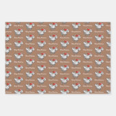 Santa Claus Flying Christmas Sheep Inpakpapier Vel (Voorkant 3)