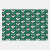 Santa Claus Flying Christmas Sheep Inpakpapier Vel (Voorkant 2)
