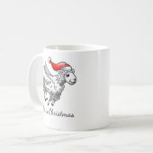 Santa Claus Flying Christmas Sheep Koffiemok (Voorkant links)