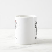 Santa Claus Flying Christmas Sheep Koffiemok (Center)