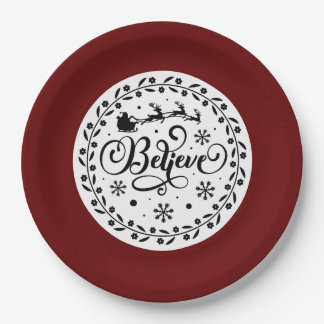 Santa Claus Flying Sleigh Kerstmis Papieren Bordje