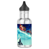 Santa Claus Flying with Reindeer Waterfles (Links)