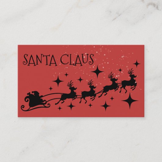 Santa Claus for hire Visitekaartje (Voorkant)