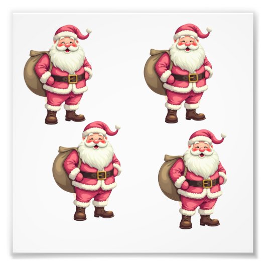 Santa Claus Foto Afdruk (Voorkant)