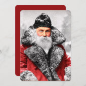  Santa Claus Foto Feestdagenkaart (Voorkant / Achterkant)