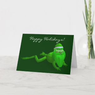 Santa Claus Frog Feestdagen Kaart