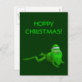 Santa Claus Frog Feestdagenkaart (Voorkant / Achterkant)