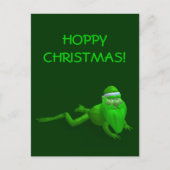 Santa Claus Frog Feestdagenkaart (Voorkant)