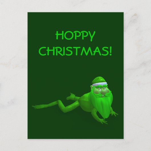 Santa Claus Frog Feestdagenkaart (Voorkant)