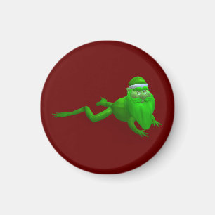 Santa Claus Frog Magneet