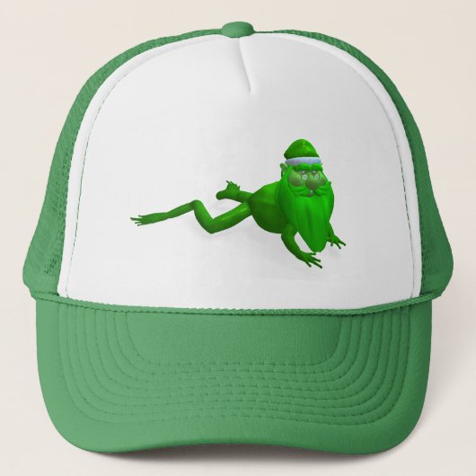 Santa Claus Frog Trucker Pet (Voorkant)