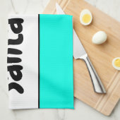 SANTA CLAUS Fun Feestelijke Bright Mint White Stri Theedoek (Quarter Fold)