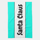 SANTA CLAUS Fun Feestelijke Bright Mint White Stri Theedoek (Verticaal)