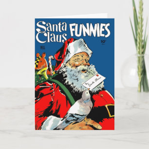 Santa Claus Funnies Feestdagen Kaart