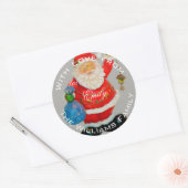 Santa Claus Funny Cute Father kerstcadeau Label (Envelop)