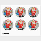 Santa Claus Funny Cute Father kerstcadeau Label (Vel)