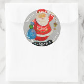 Santa Claus Funny Cute Father kerstcadeau Label (Tas)