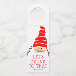 Santa Claus Funny Hostess Gift Wine Flessenhanger