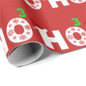 Santa Claus Funny Kerstmis Cadeaupapier (Rol Hoek)