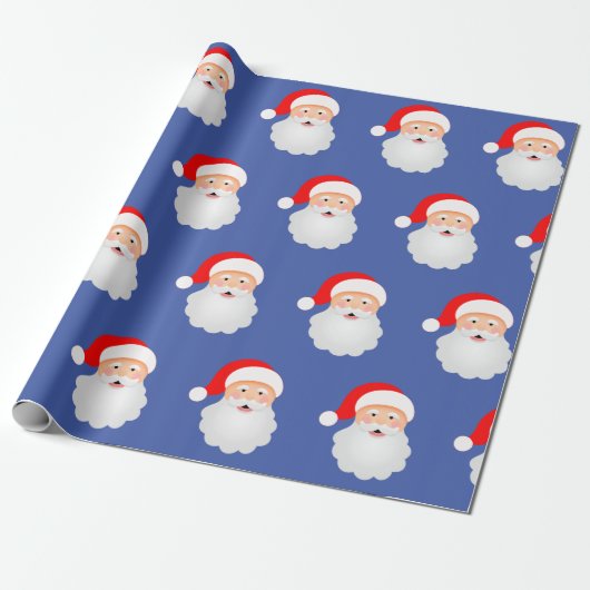 Santa Claus Funny Merry Kerstmis Cadeaupapier (Uitgerold)