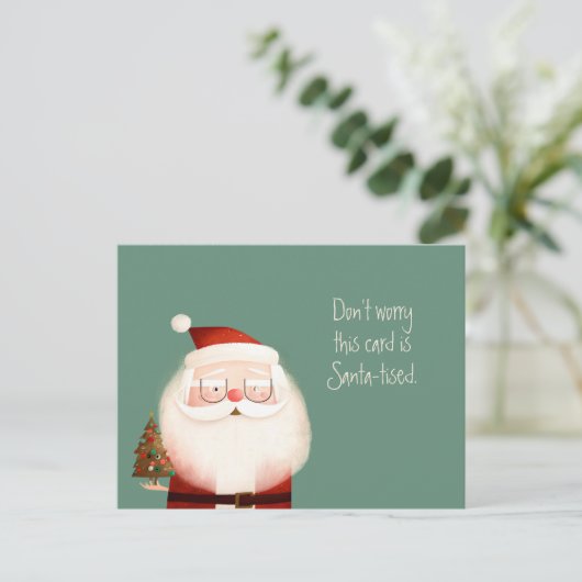 Santa Claus Funny Quote Briefkaart (Staand voorkant)