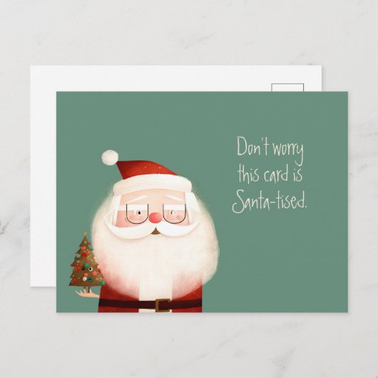 Santa Claus Funny Quote Briefkaart (Voorkant / Achterkant)