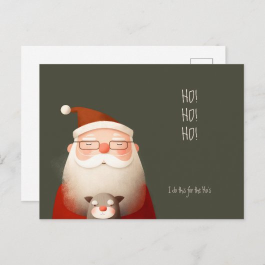 Santa Claus Funny Quote Briefkaart (Voorkant / Achterkant)