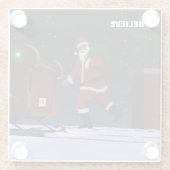 Santa Claus, geloof ik Glazen Onderzetter (Achterkant)