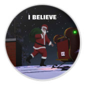 Santa Claus, geloof ik Keramische Knop (Voorkant)