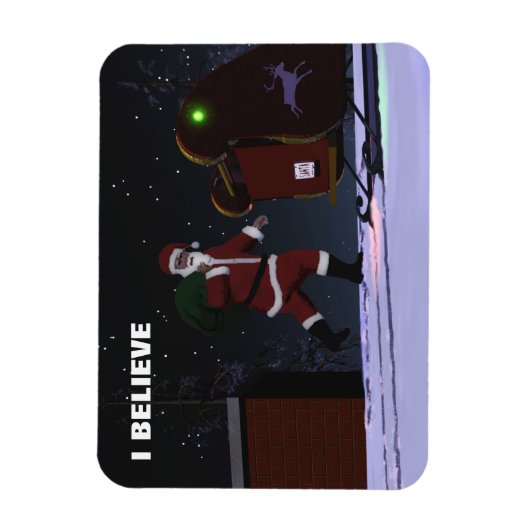 Santa Claus, geloof ik Magneet (Verticaal)
