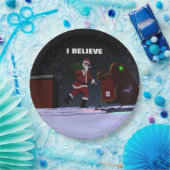 Santa Claus, geloof ik Papieren Bordje (Feest)