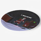 Santa Claus, geloof ik Papieren Bordje (Gekanteld)