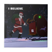 Santa Claus, geloof ik Tegeltje (Voorkant)