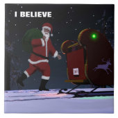 Santa Claus, geloof ik Tegeltje (Voorkant)
